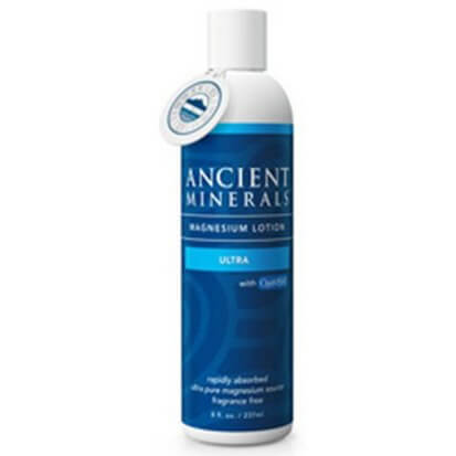 Ancient Minerals Magnesium Lotion Ultra with Optmsm-8 Oz Bottle