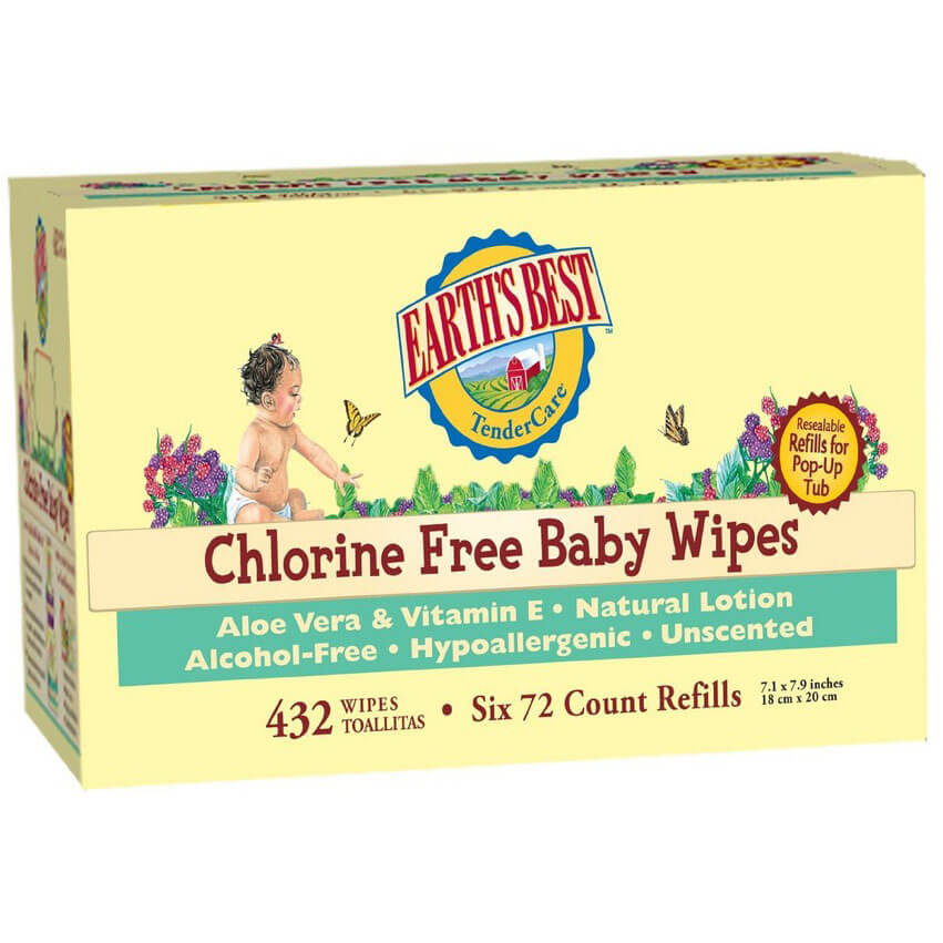 Earth's Best Tender Care Baby Wipes - 432 ct - Unscented