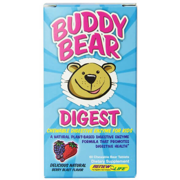 Renew Life Multi-Enzyme Digest Tablets, Buddy Bear, 60 Count