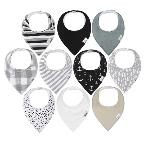 Ana Baby 100% Organic Cotton Drool Bib Bandanas