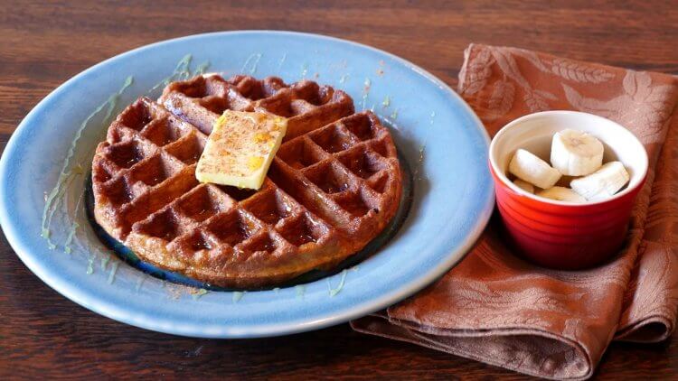Grain Free Waffle Recipe with Banana Protein Powerhouse by Mama Natural